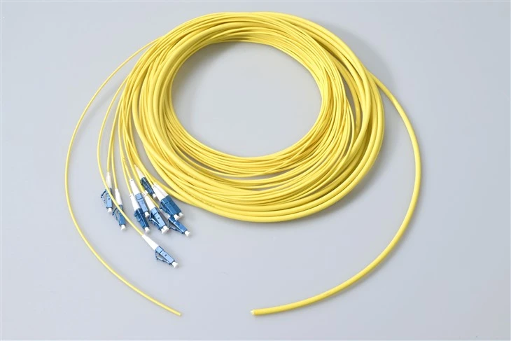 SC/UPC 12-Core Fiber Optic Pigtail, 9/125 SM 0.9mm PVC/LSZH